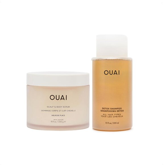OUAI Detox Duo - Clarifying Detox Shampoo 10oz and Scalp and Body Scrub 8.8oz - Picture 1 of 5